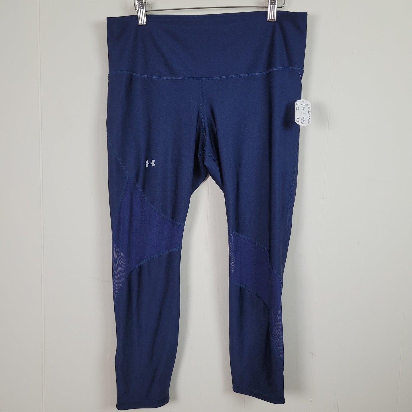 Blue HeatGear Compression Crop Leggings - Under Armour (XL)
