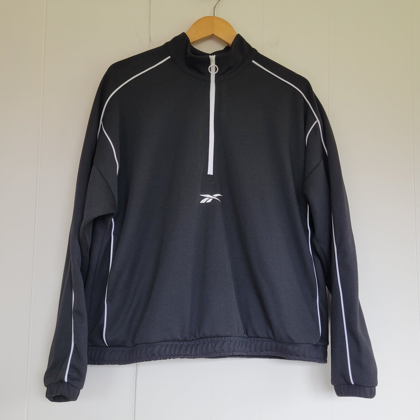Black Quarter Zip Athletic Pullover - Reebok (Large)