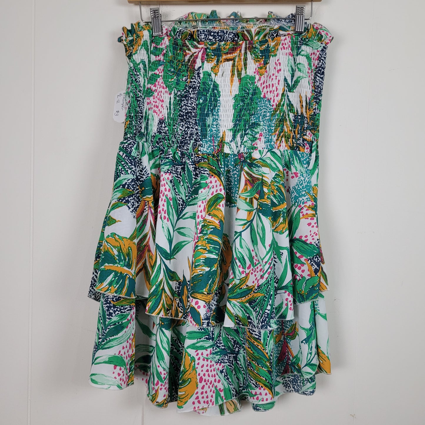 Tropical Strapless Romper - Shein( US 12/L)