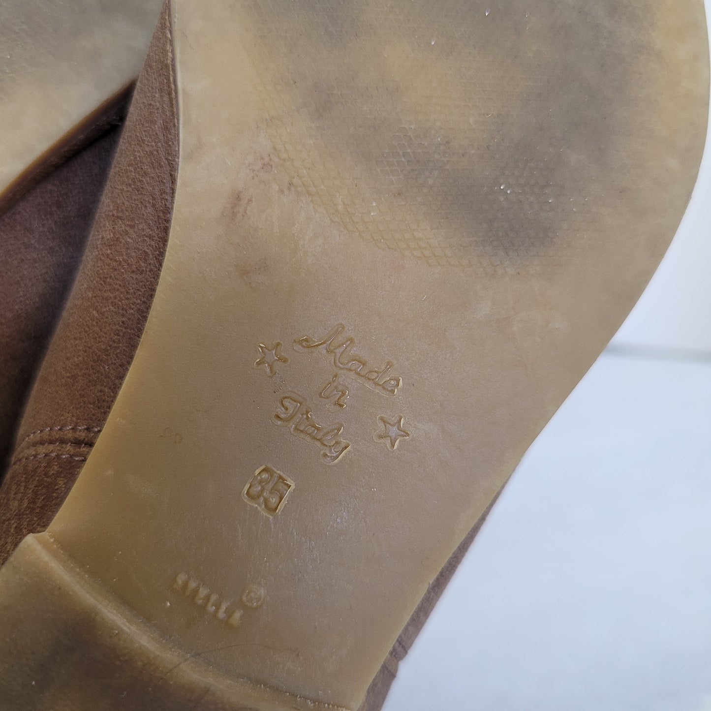 Brown Distressed Leather Chelsea Boots - Roots Made in Italy (Size 35)
