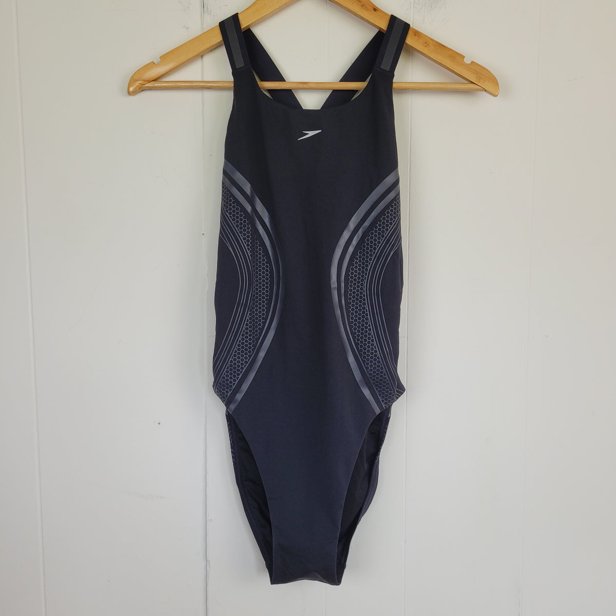 Black Racerback One-Piece Swimsuit - Speedo (Size 30/S)