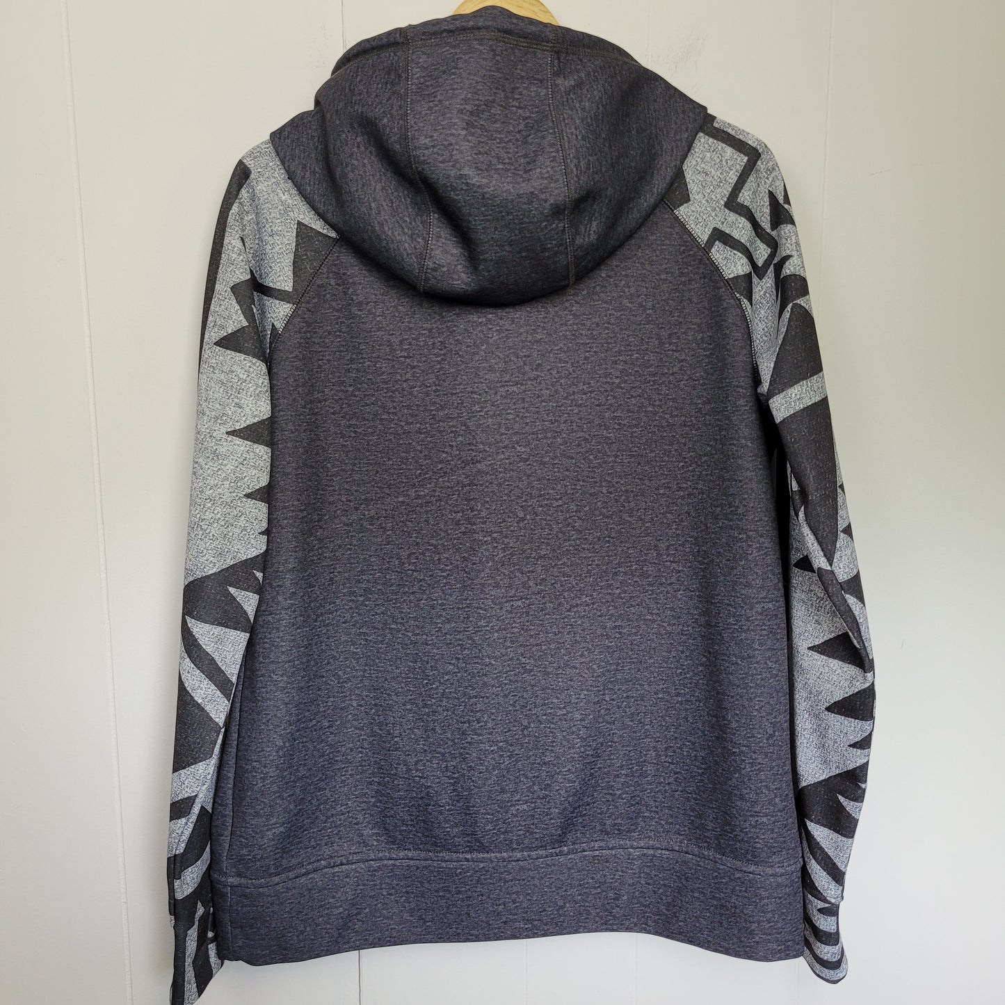 Grey Geometric DRYRIDE Hoodie - Burton (Size L)