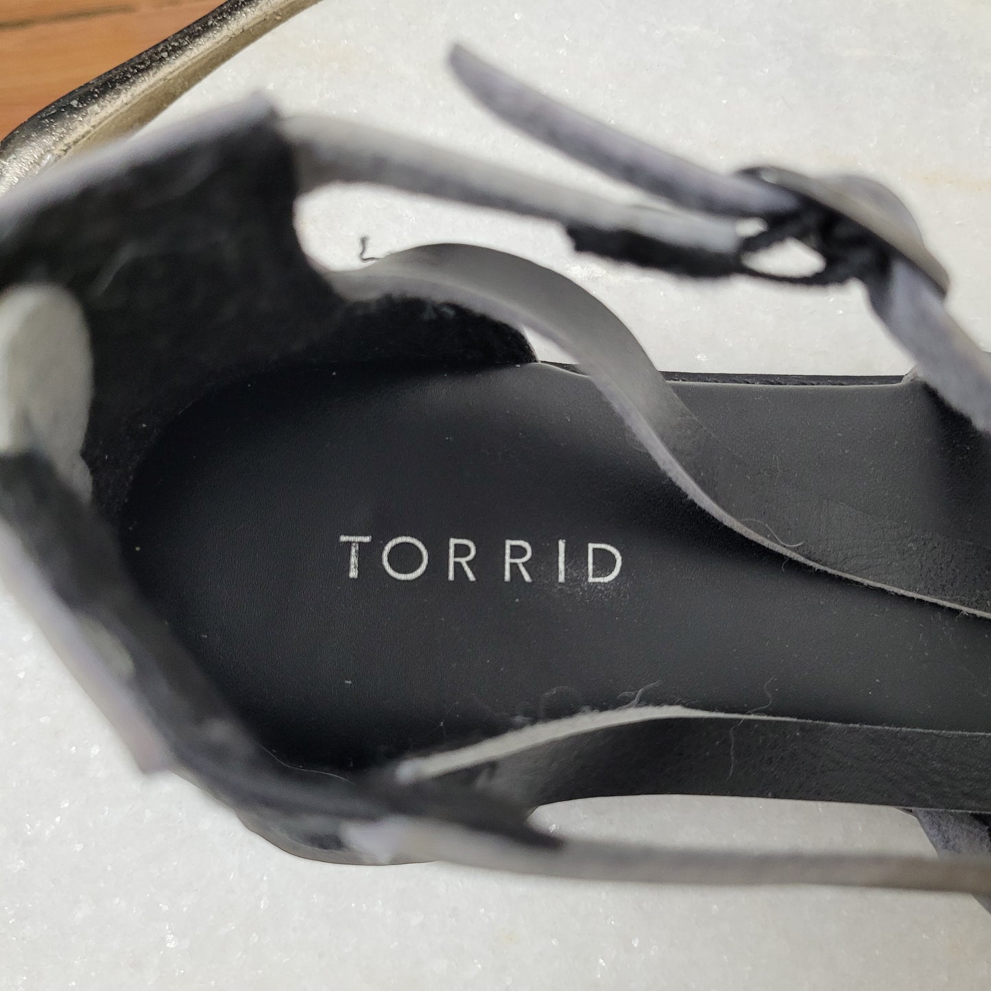 Black Strappy Sandals - Torrid (Size 9W)