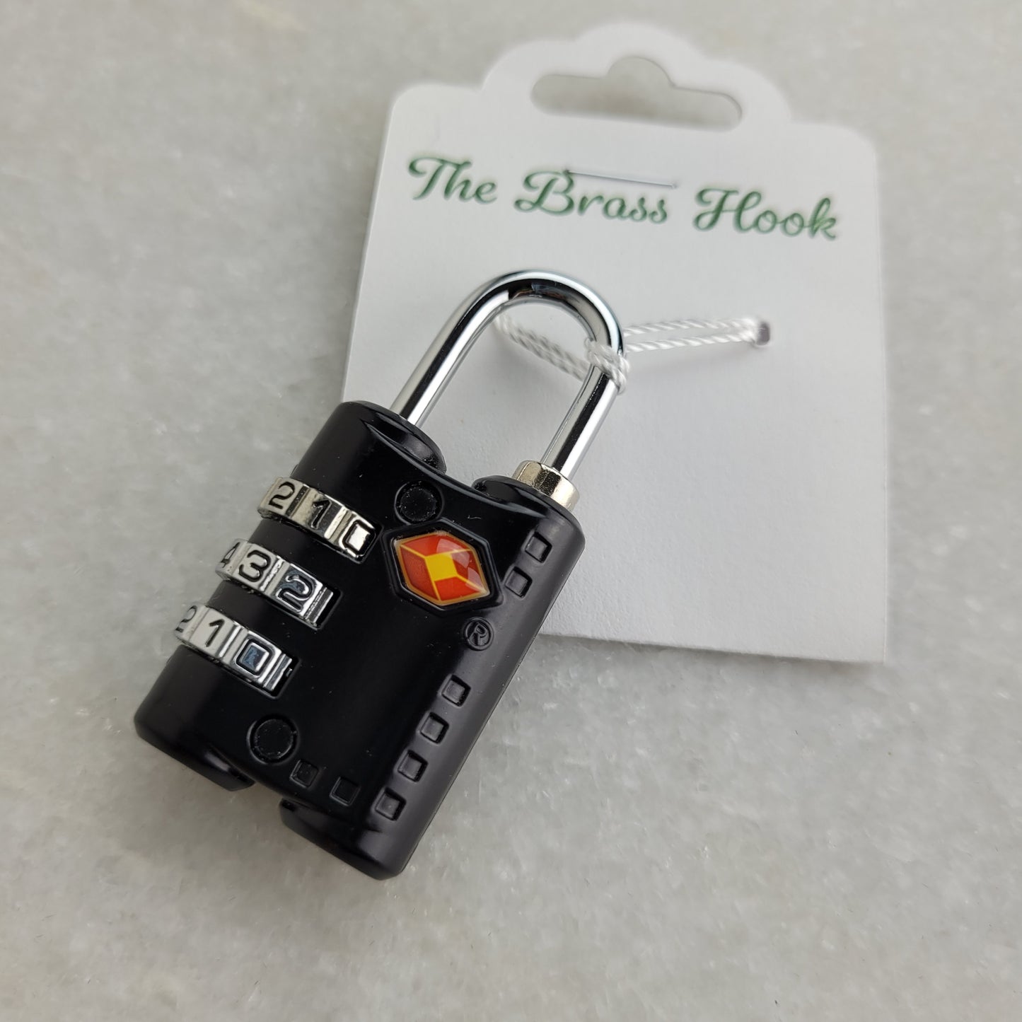 TSA Approved 3-Dial Combination Luggage Padlock - Black