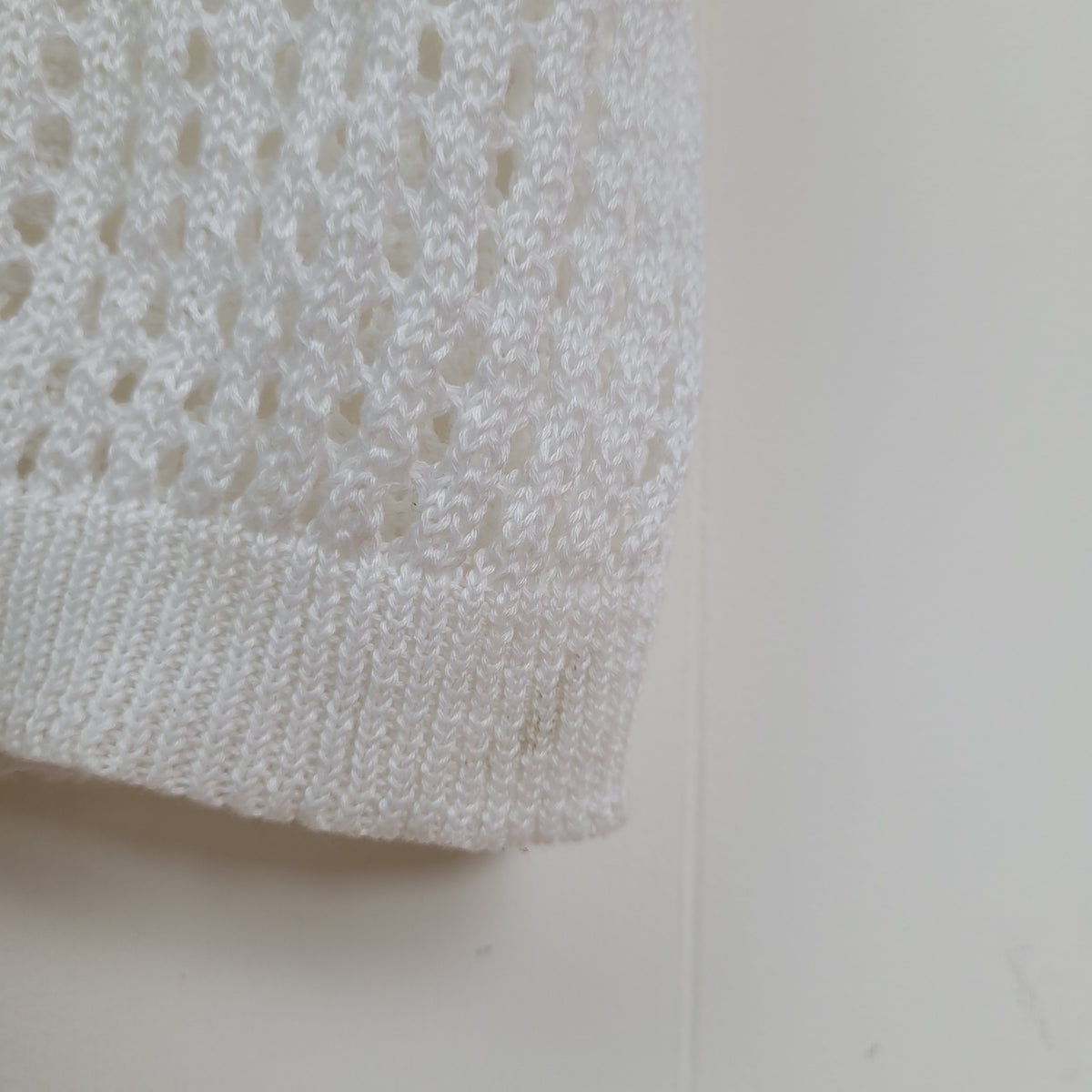 White Open-Knit Wide Leg Cover-Up Pants - Size Small