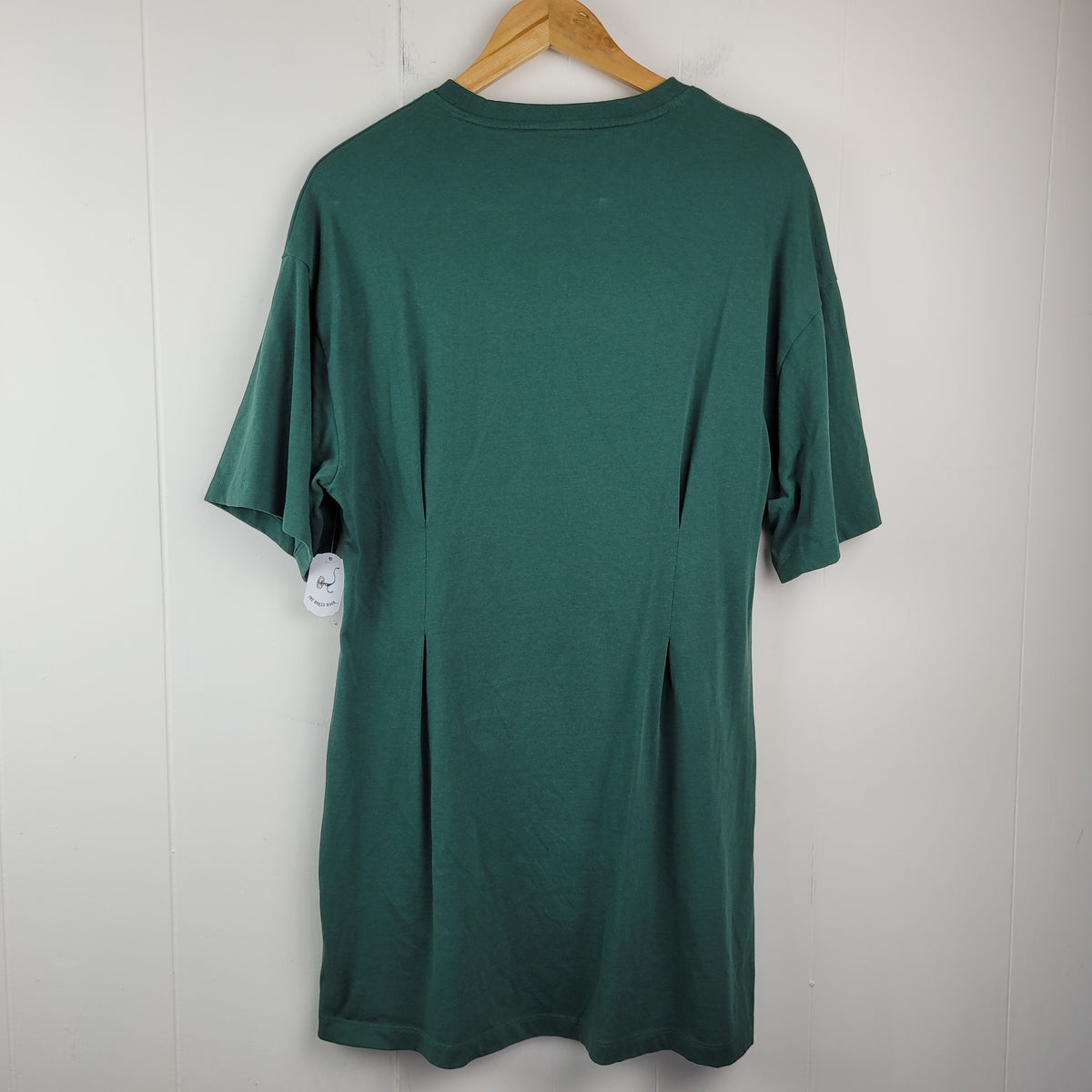 Green Organic Cotton T-Shirt Dress - Twik by Simons (Size M)