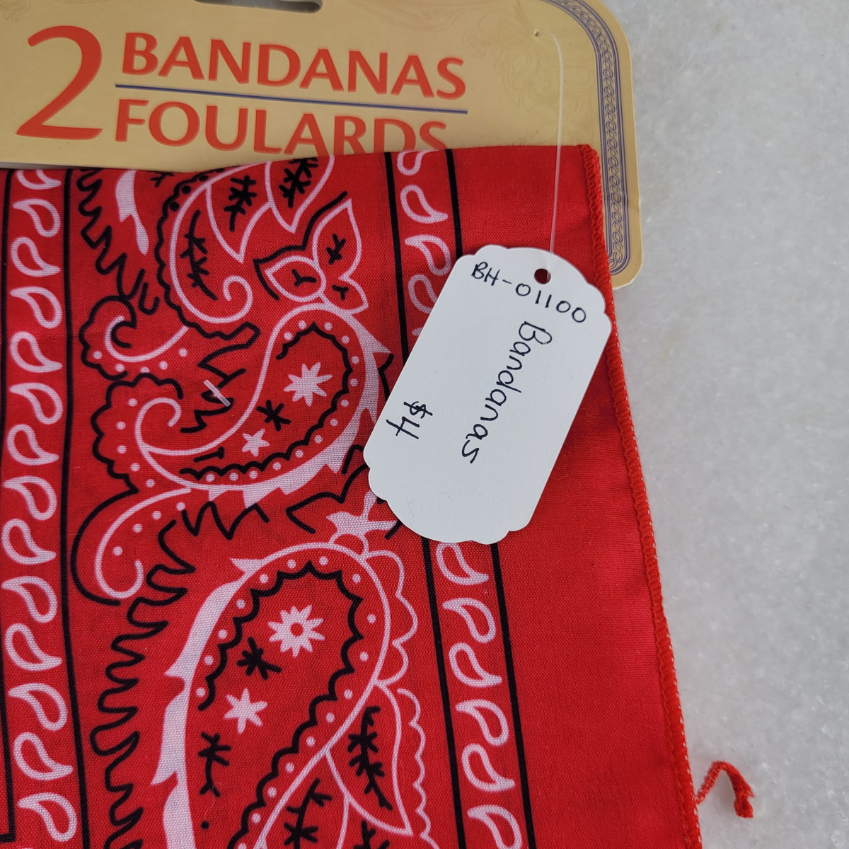 Red & Blue Paisley Bandana 2-Pack