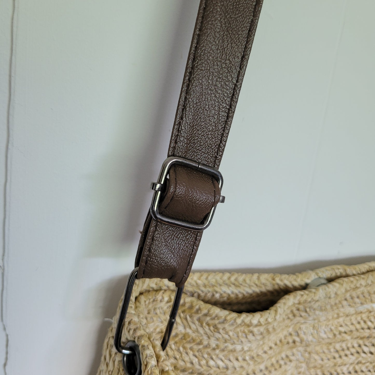 Natural Woven Straw Tote Bag (Large)