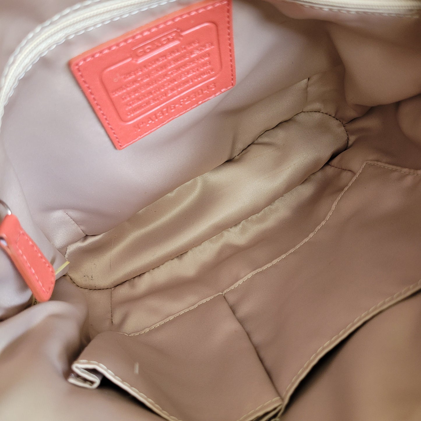Coral Orange Madison Embossed Leather Satchel - Coach