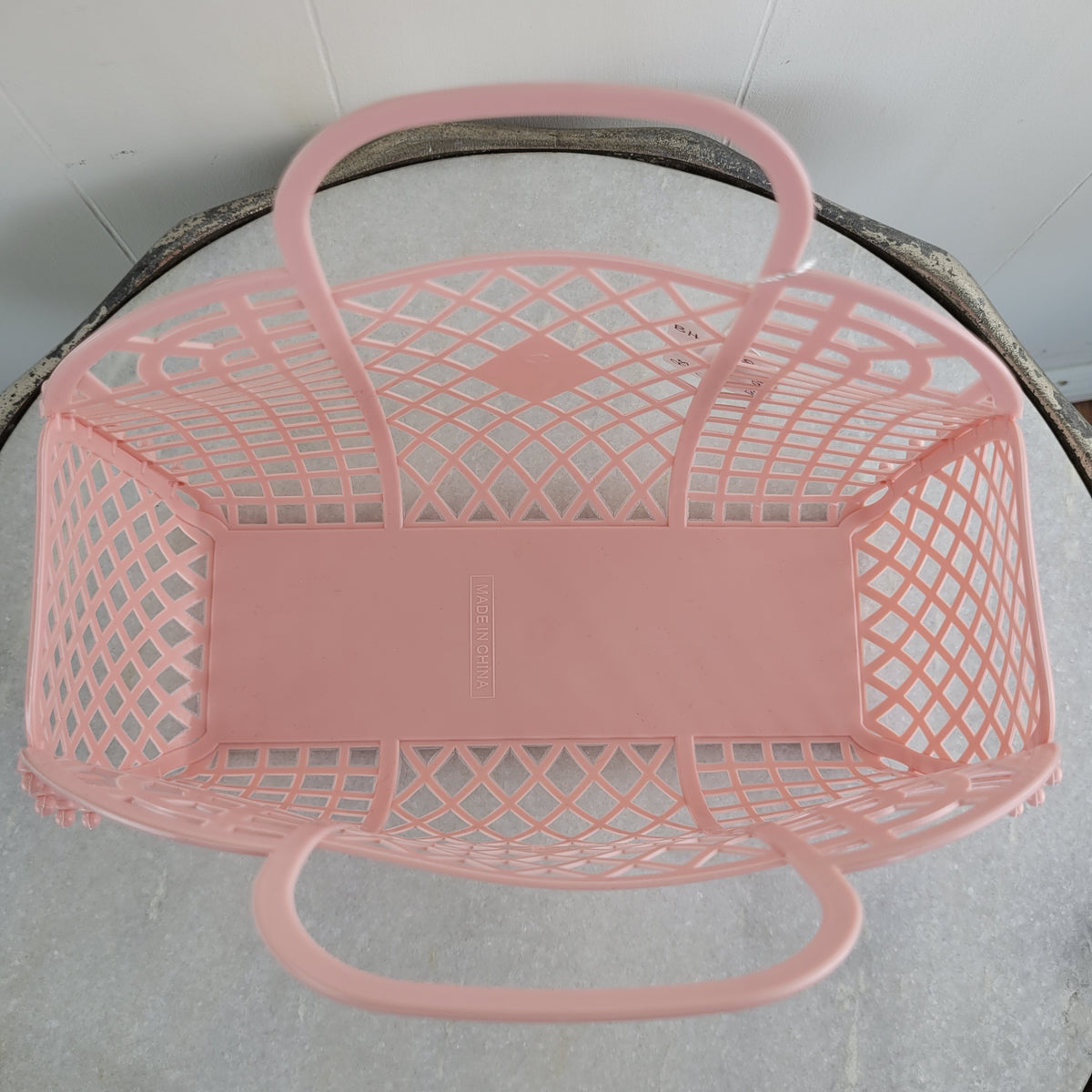 Pink Jelly Basket Handbag - Unbranded