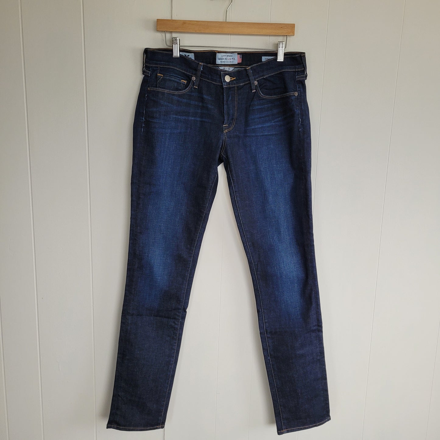 Dark Wash Made in USA Charlie Skinny Jeans - Lucky Brand (Size 10/30)