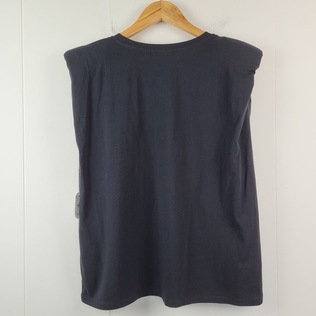 Black Padded Shoulder Muscle Tank - 7 For All Mankind (Size L)