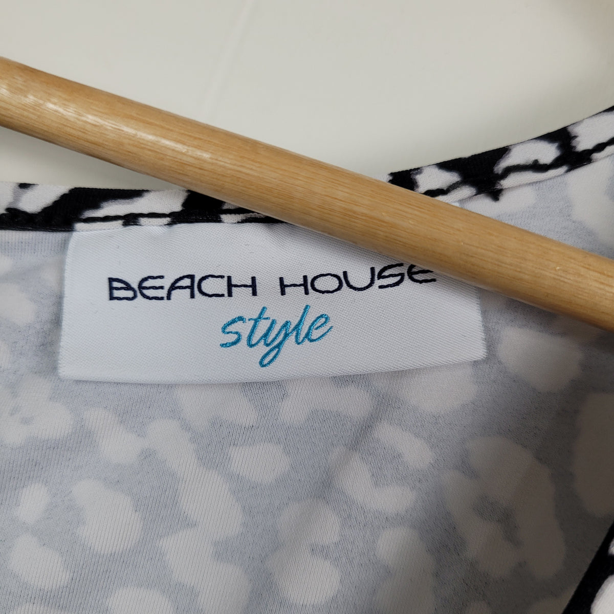 Black & White Animal Print Swim Cover-Up Romper - Beach House Style (XL)