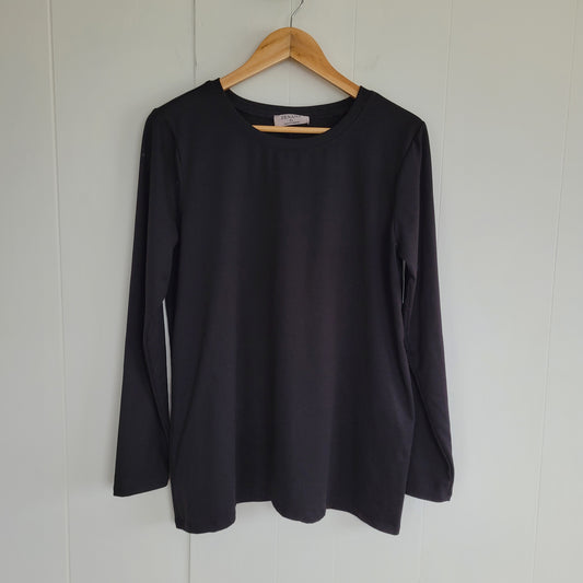 Black Long Sleeve Basic Top - Zenana (XL)