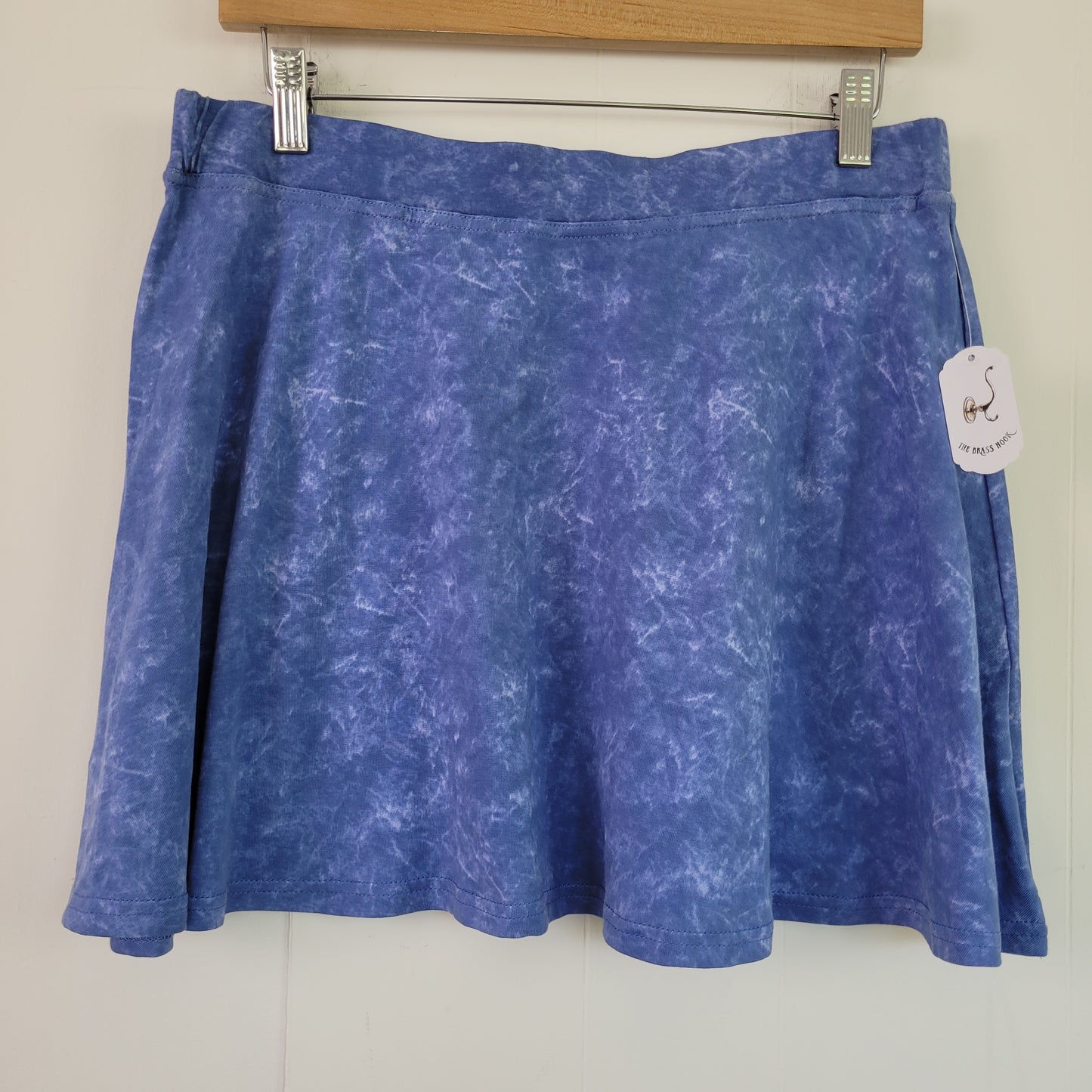 Blue Acid Wash Skater Skirt - Ardene (XL)