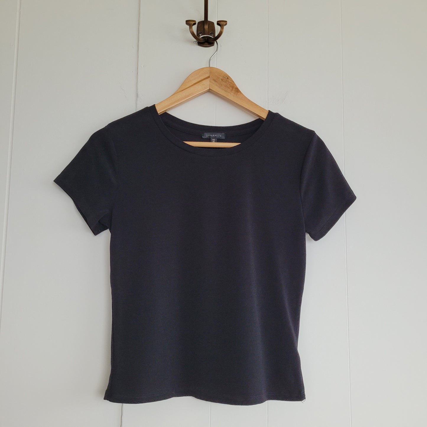 Black Fitted Short Sleeve Top - Dynamite (S)