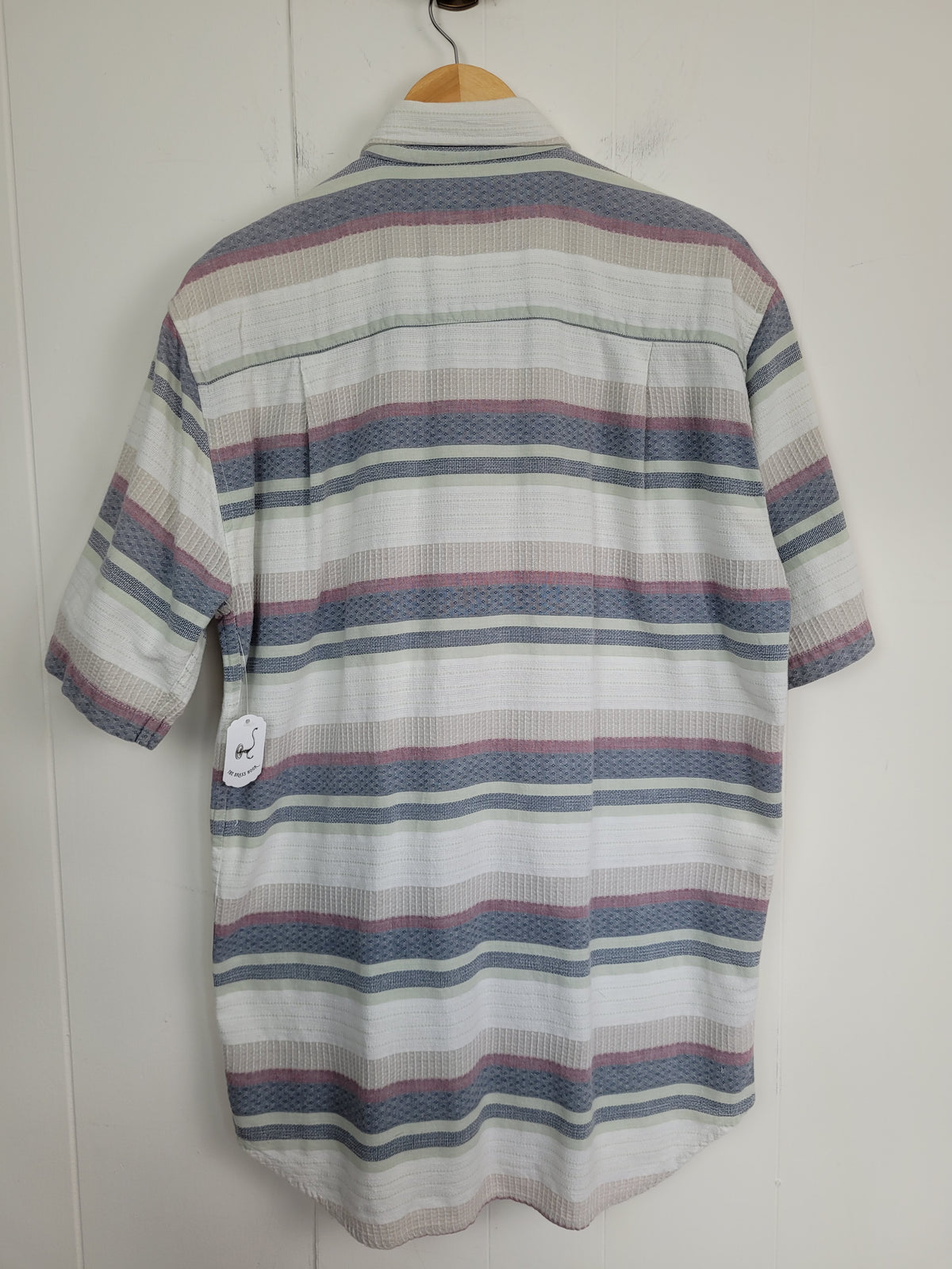 Original Higgins M Men’s Striped Short Sleeve Button-Up Shirt