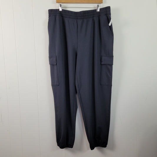 Black Cargo Active Jogger Pants - Active Zone (1X)