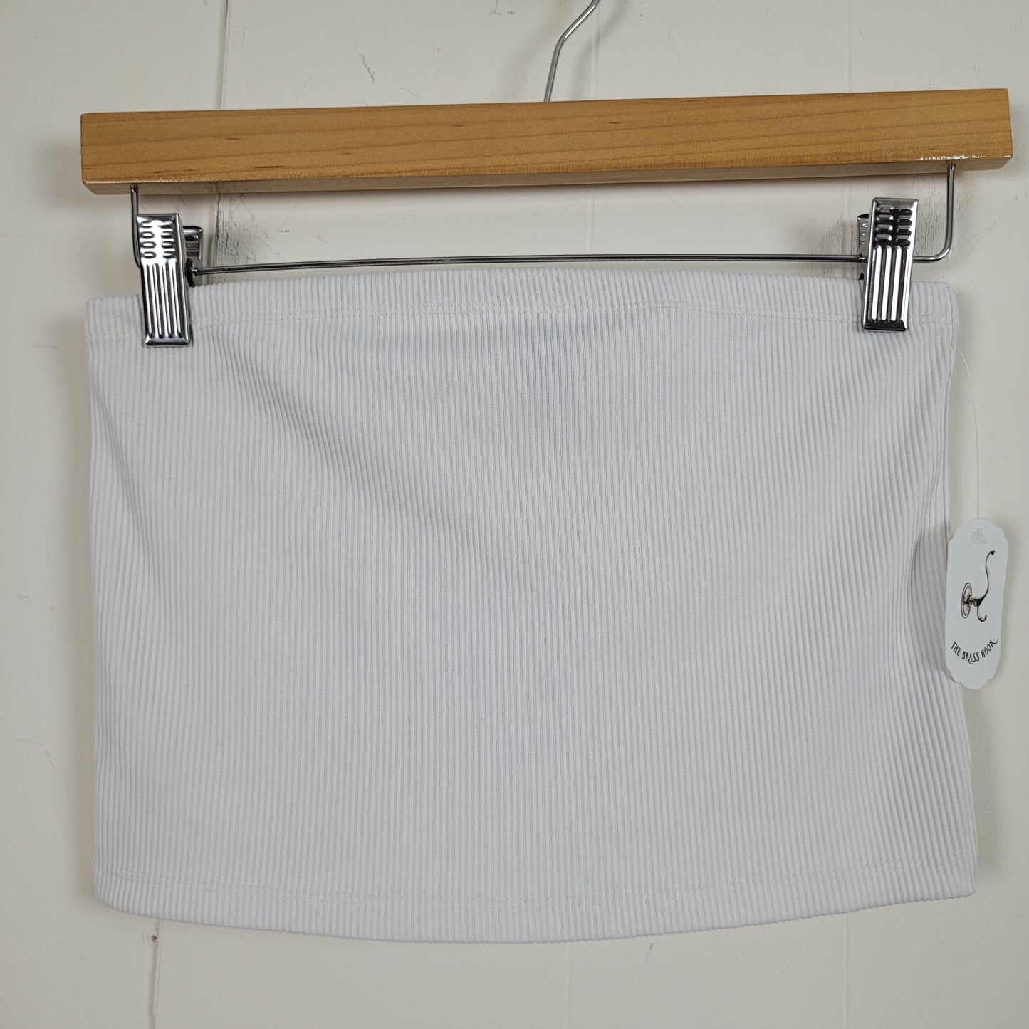 White Ribbed Tube Top  - H&M Divided (Small)