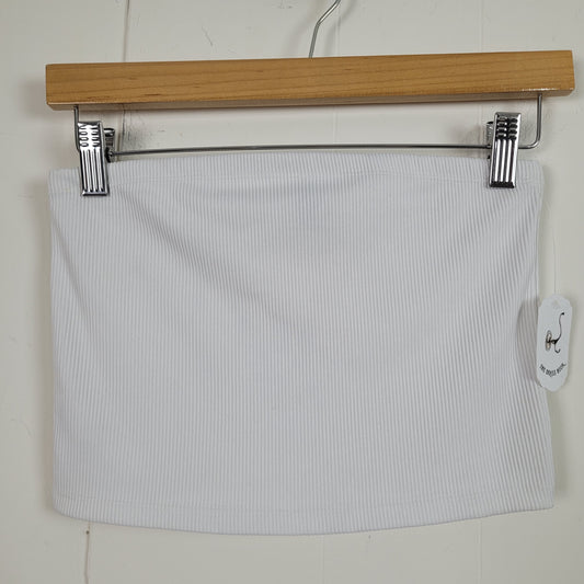 White Ribbed Tube Top  - H&M Divided (Small)