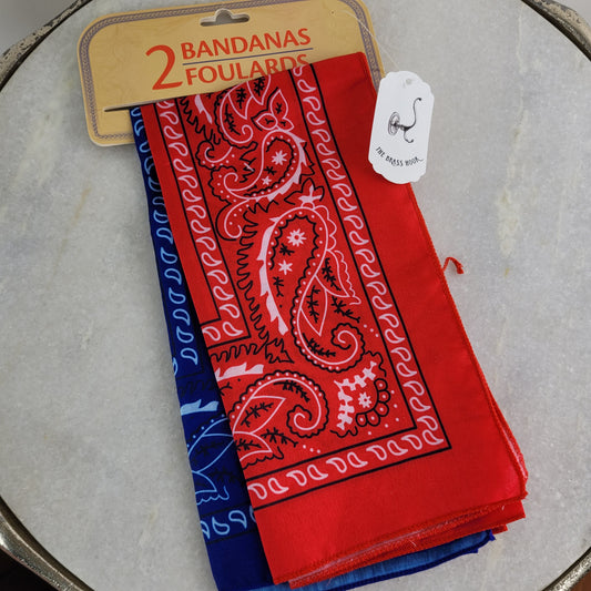 Red & Blue Paisley Bandana 2-Pack