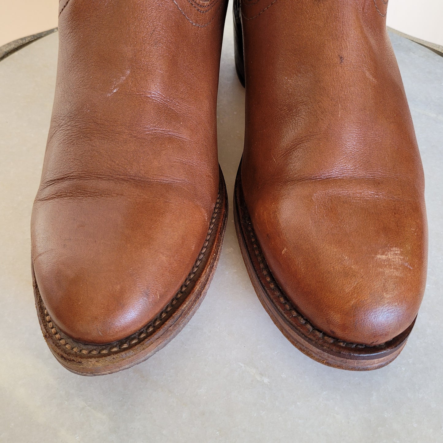 Brown Leather Tall Riding Boots - Frye (Women's 9D)