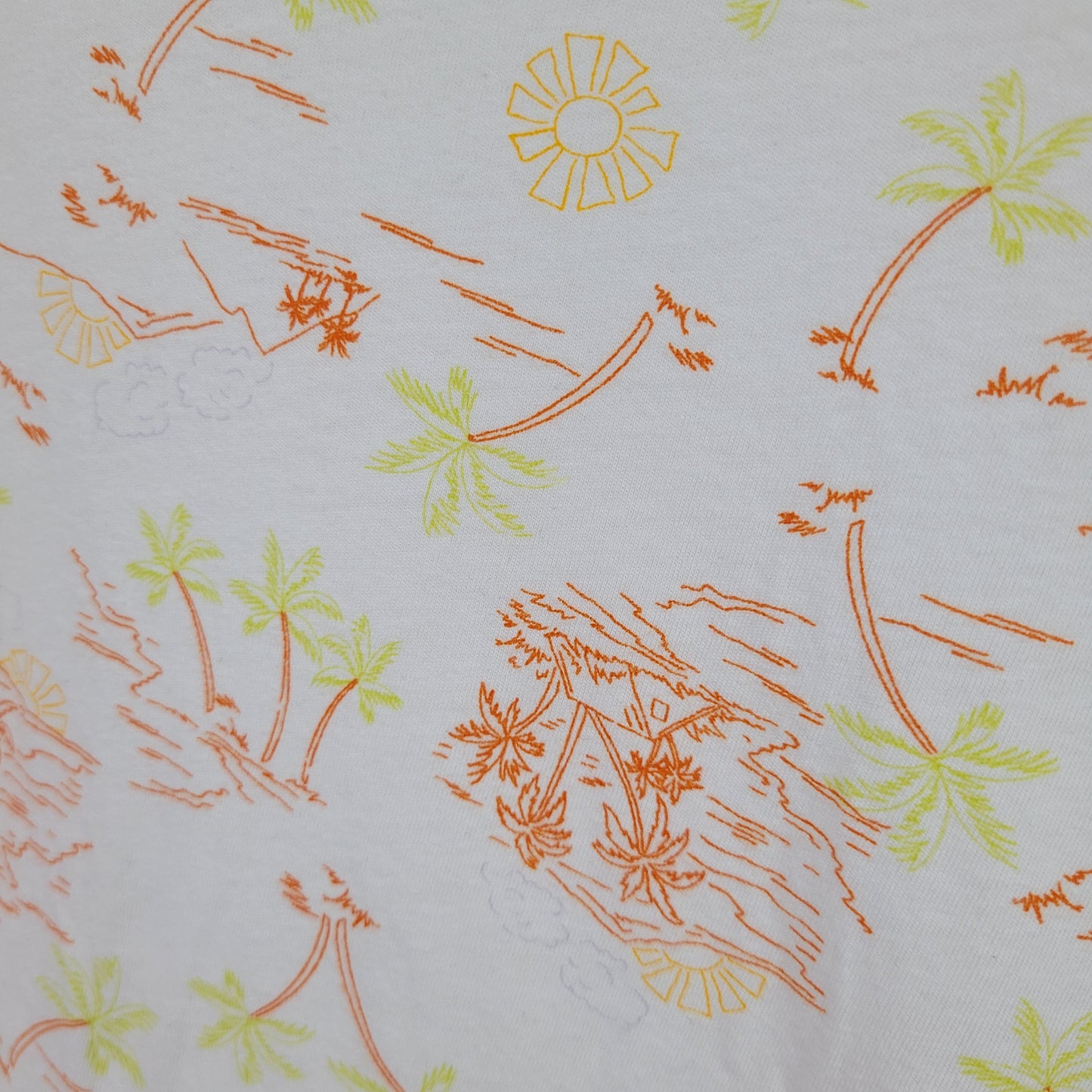 White Tropical Graphic T-Shirt - Old Navy (3X)