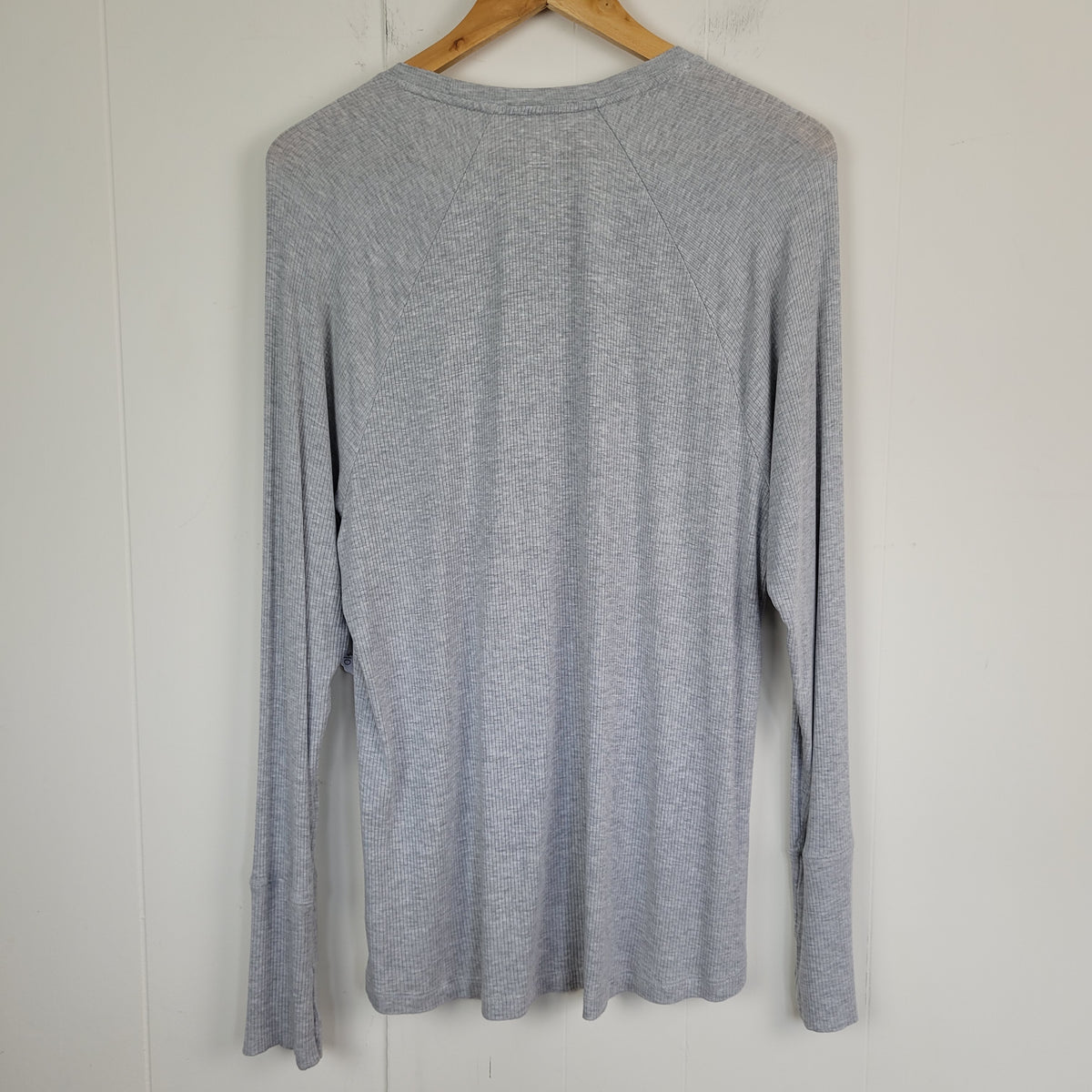Grey Ribbed Long Sleeve Top - OFFLINE by Aerie (Size XL)