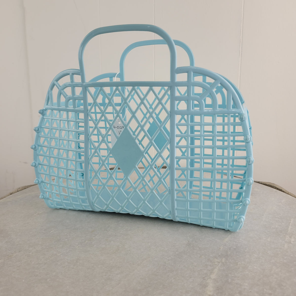 Light Blue Jelly Basket Handbag - Unbranded