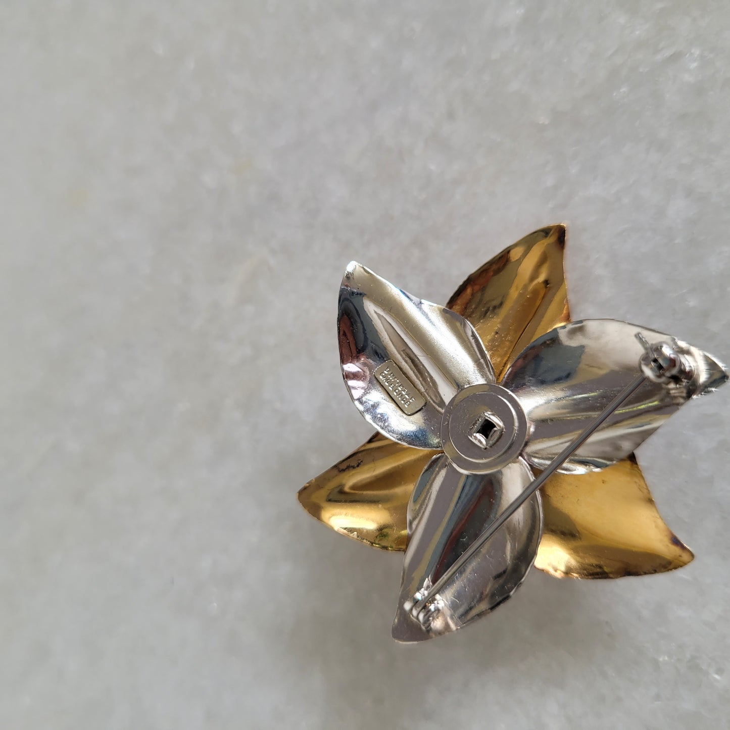 Bond Boyd Sterling Silver Two-Tone Floral Brooch - Vintage Flower Pin