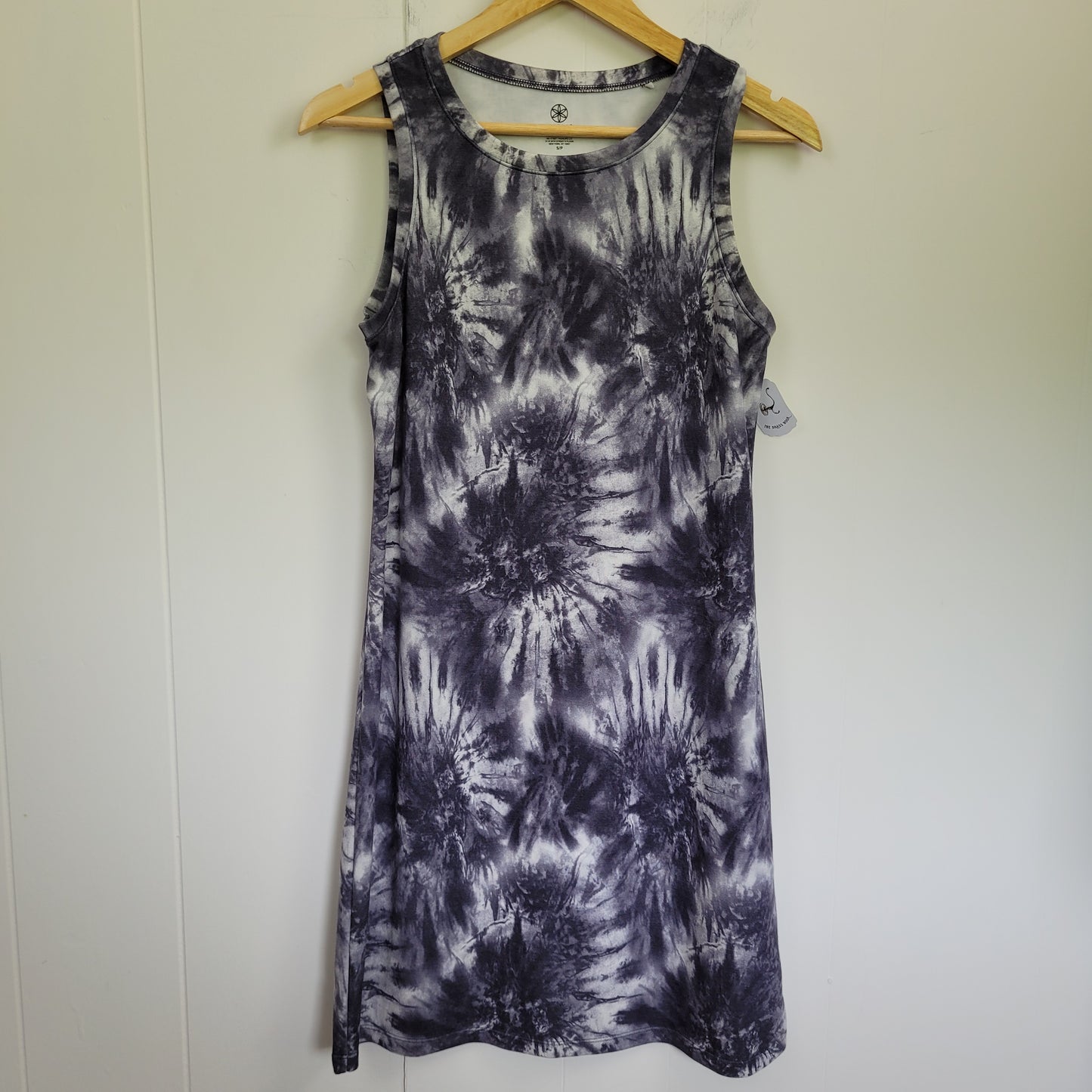 Grey Tie-Dye Sleeveless Dress - GAIAM (Small)