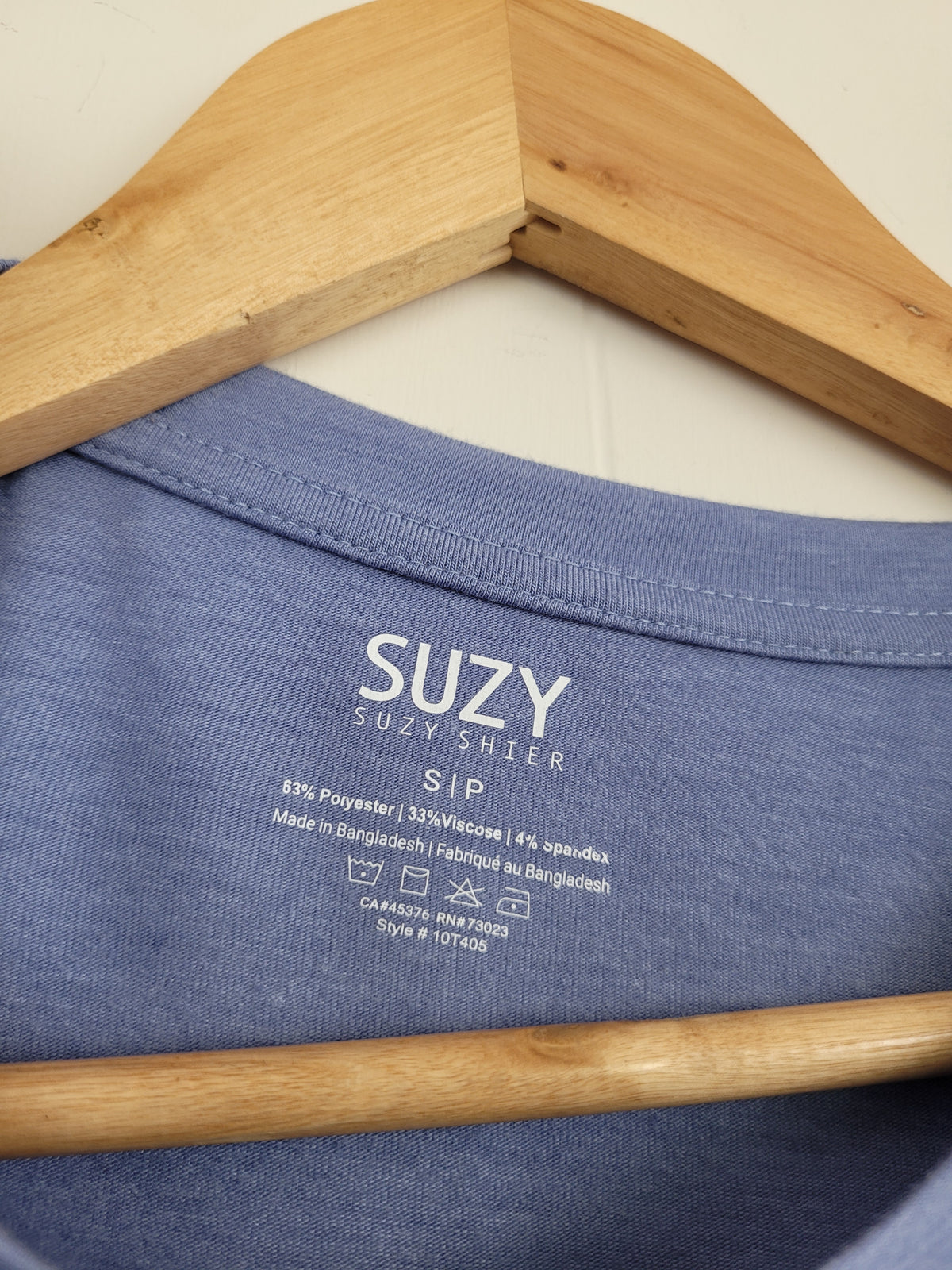Suzy Shier Small Blue Relaxed Short Sleeve T-Shirt