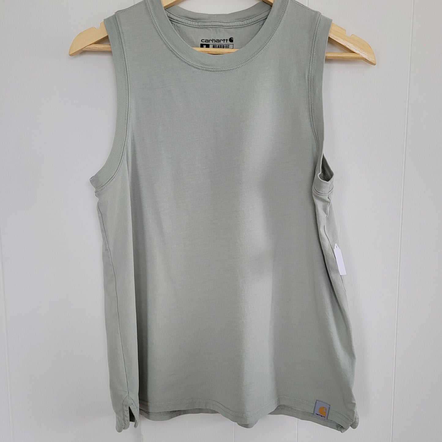 Sage Green Relaxed Fit Sleeveless Tee - Carhartt (Size M)