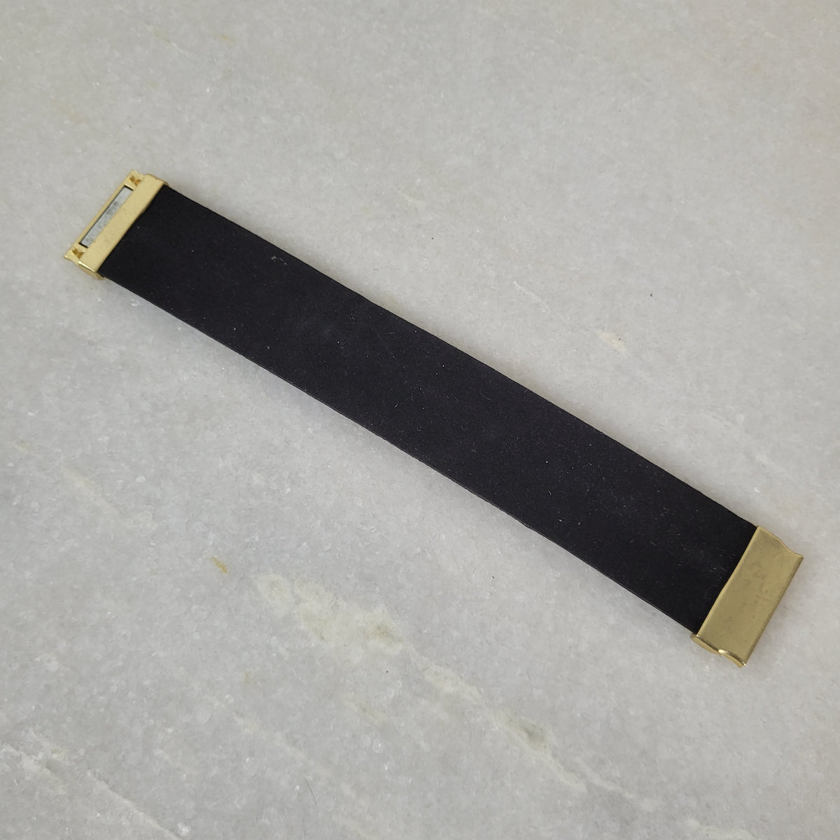 Black Snake Print Crystal Magnetic Cuff Bracelet