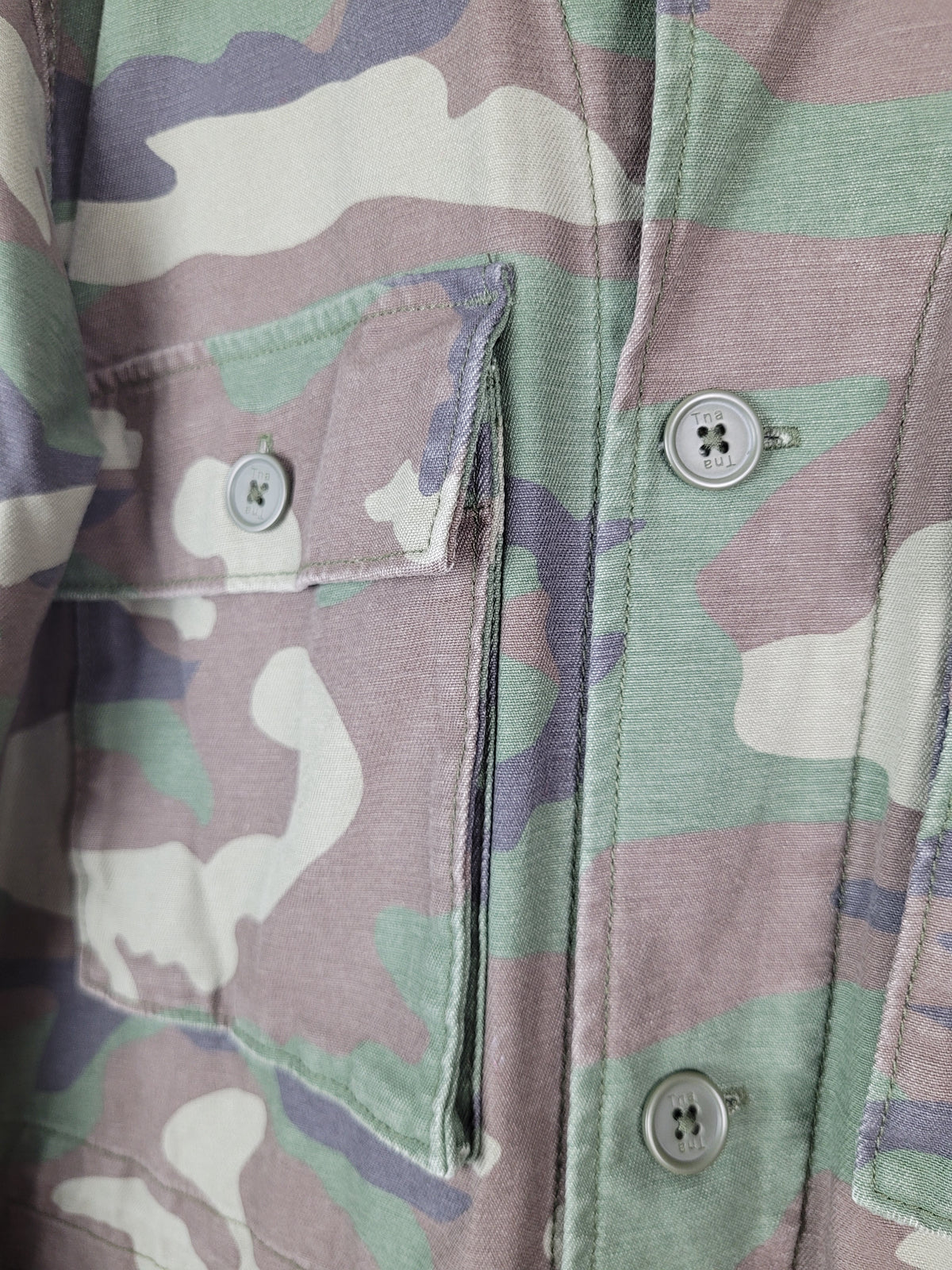 Tna Medium Camouflage Cotton Utility Jacket