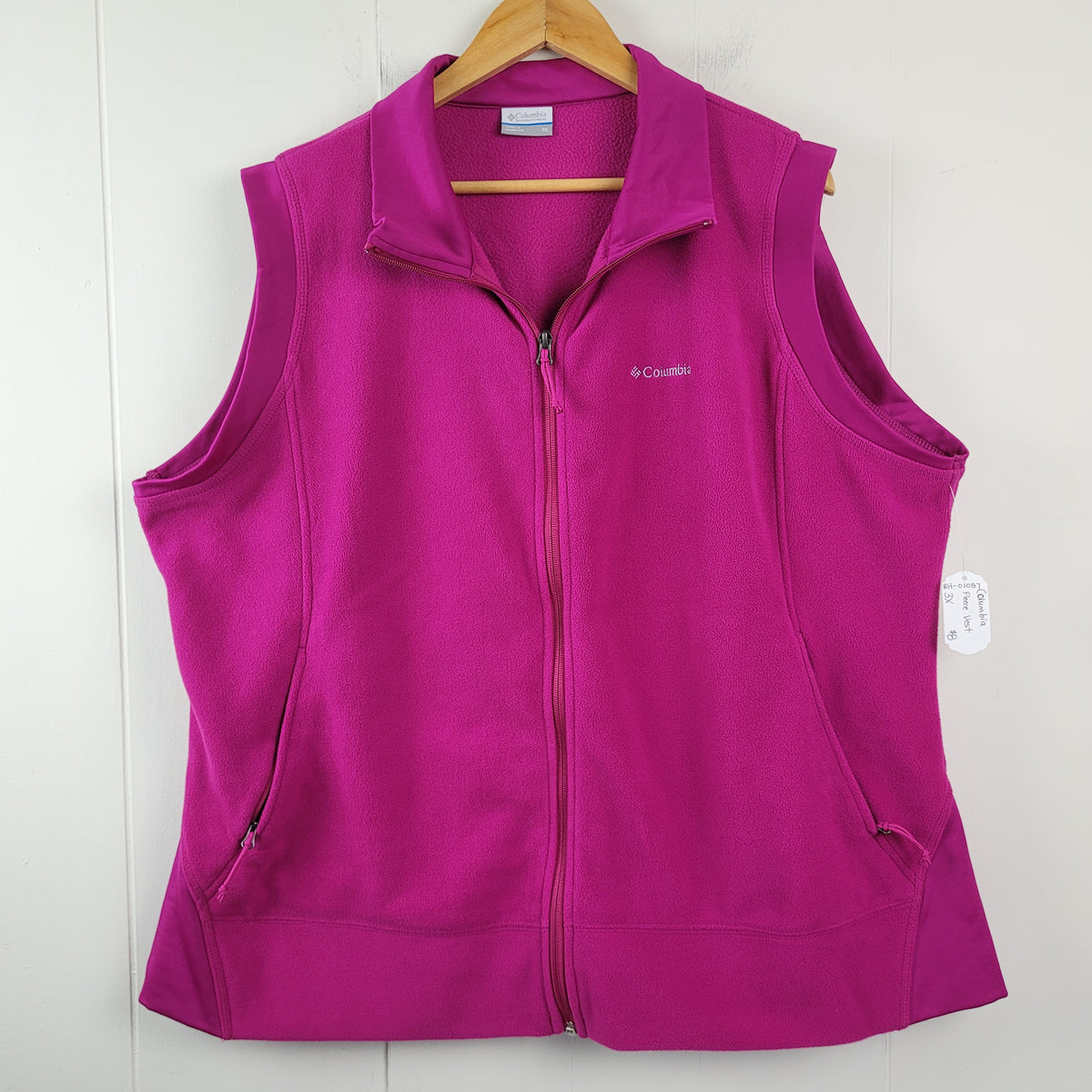 Pink Full-Zip Fleece Vest - Columbia (Size 3X)