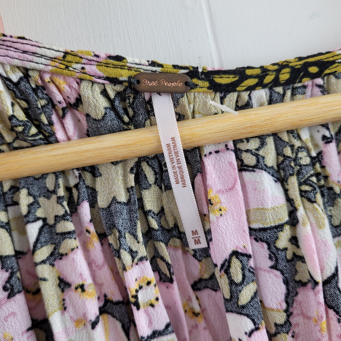 Pink & Olive Floral Blouse- Free People (Medium)