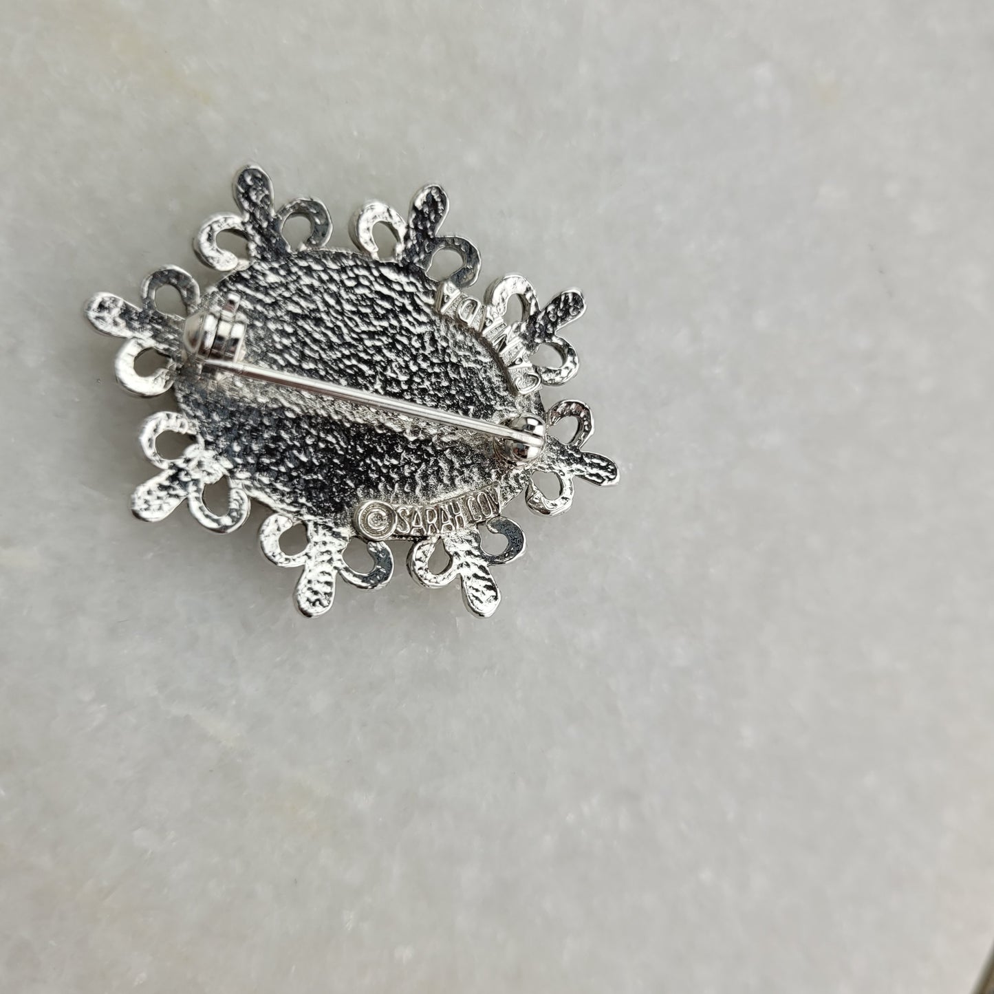Vintage Sarah Coventry Mother of Pearl Oval Brooch