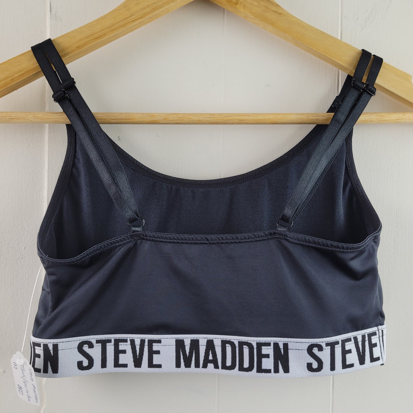 Black Logo Band Sports Bra - Steve Madden (Medium)