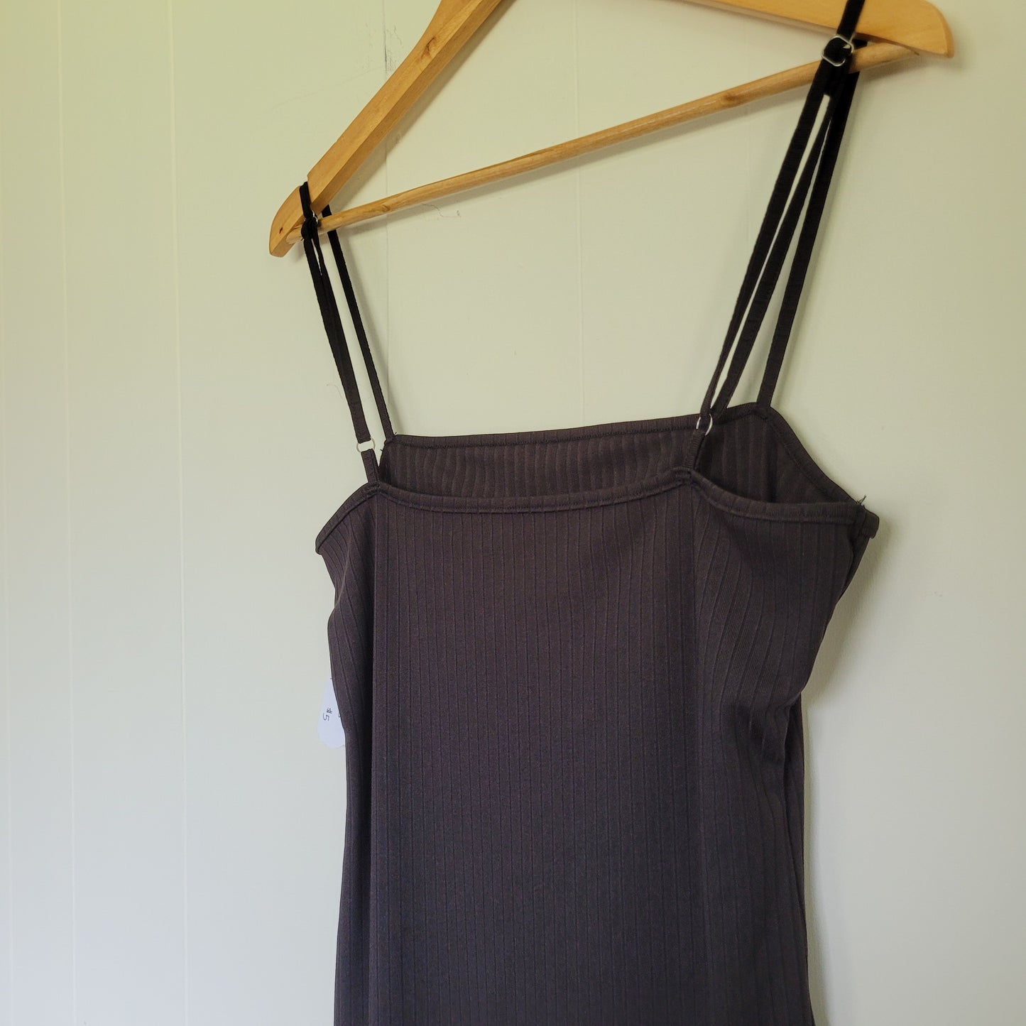 Black Ribbed Mini Dress (Size Medium)