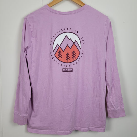 Lilac Graphic Long Sleeve Tee - Columbia (Medium)