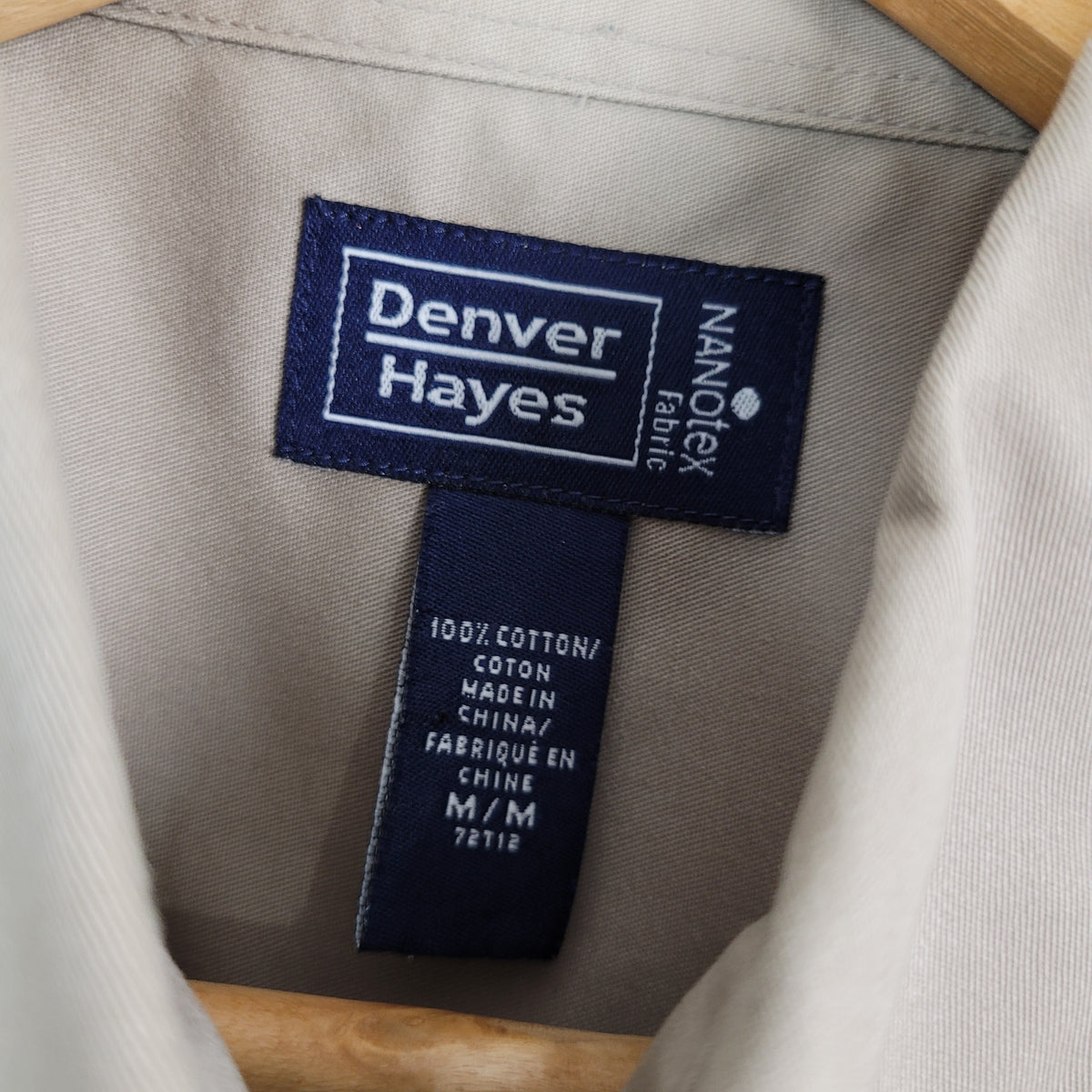 Brown Long Sleeve Button-Up Shirt - Denver Hayes (M-Mens)