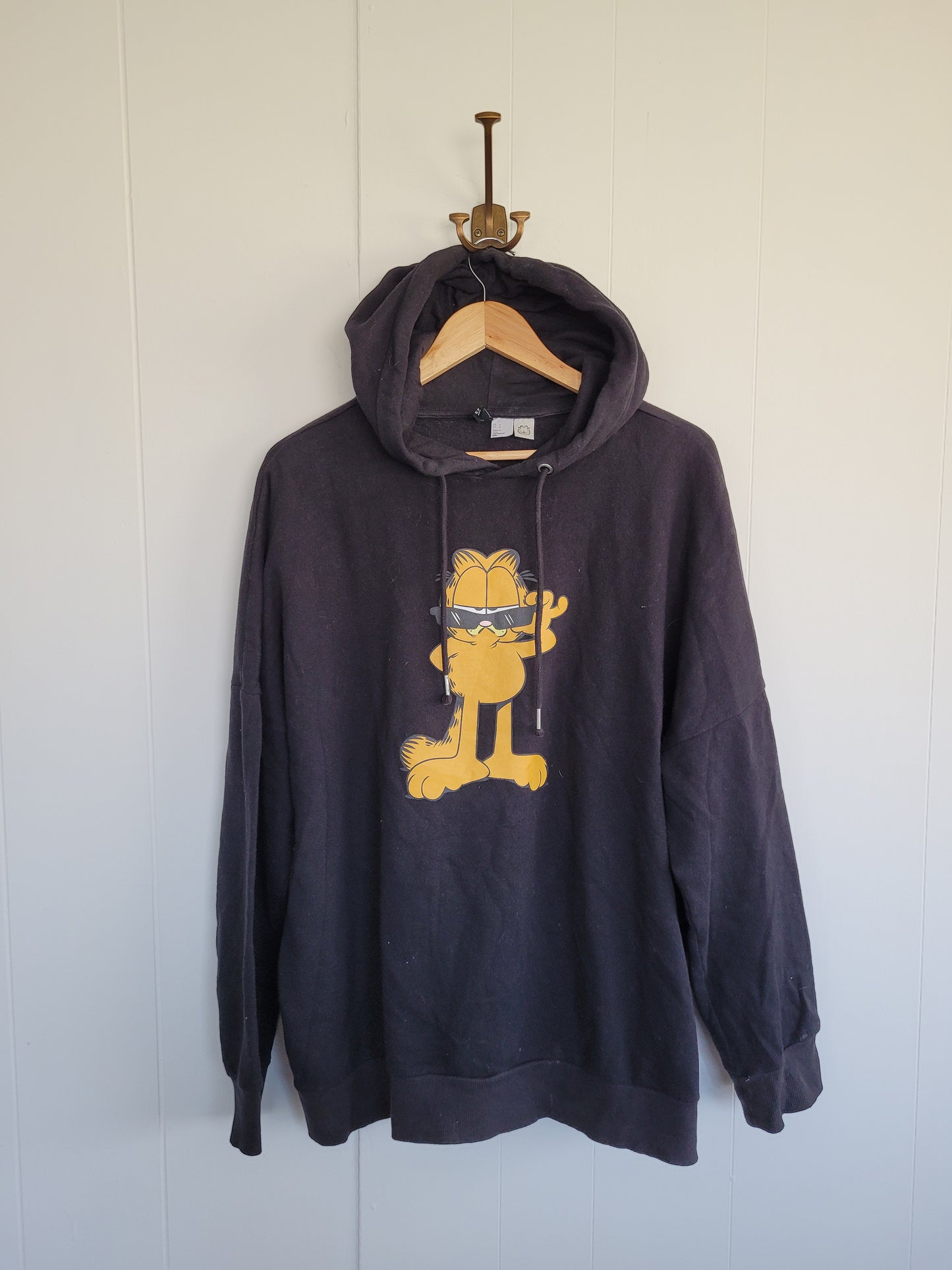 Black Garfield Graphic Hoodie - H&M Divided (Medium)