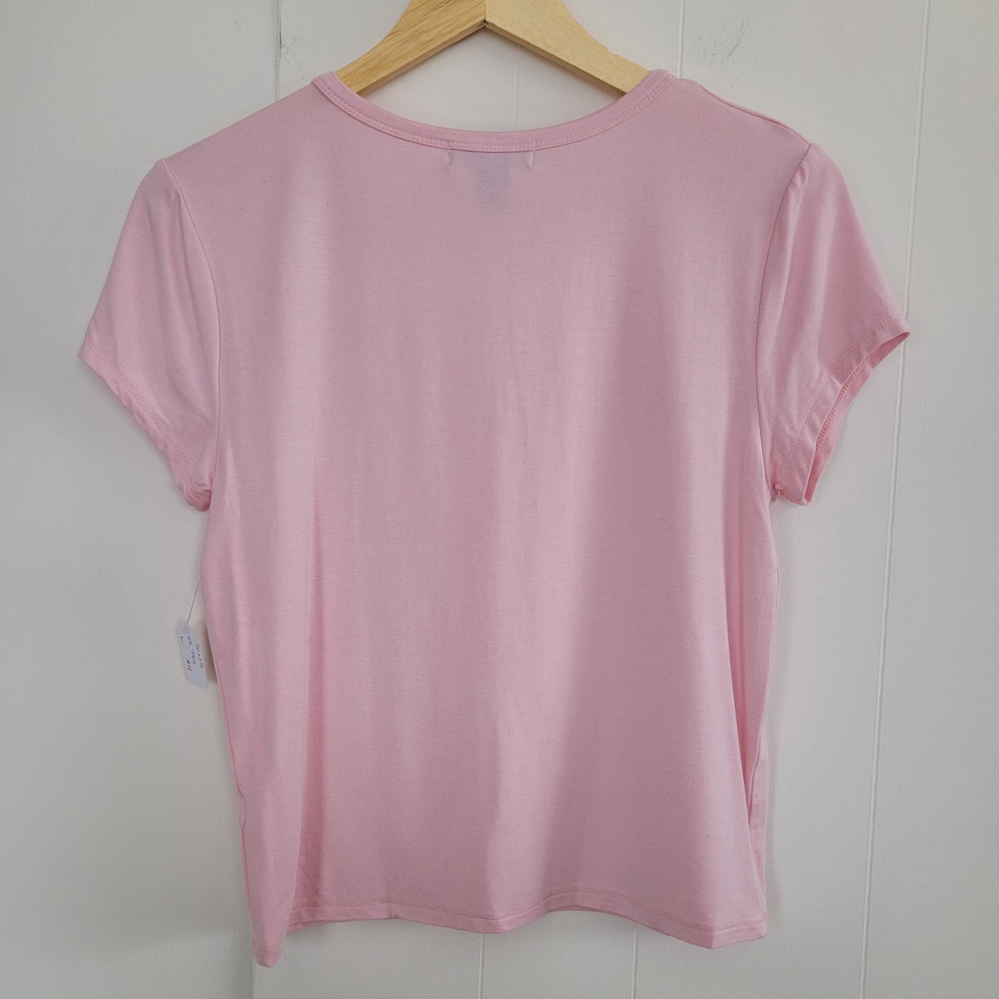 Pink Basic Tee - Streetwear Society (Size L)