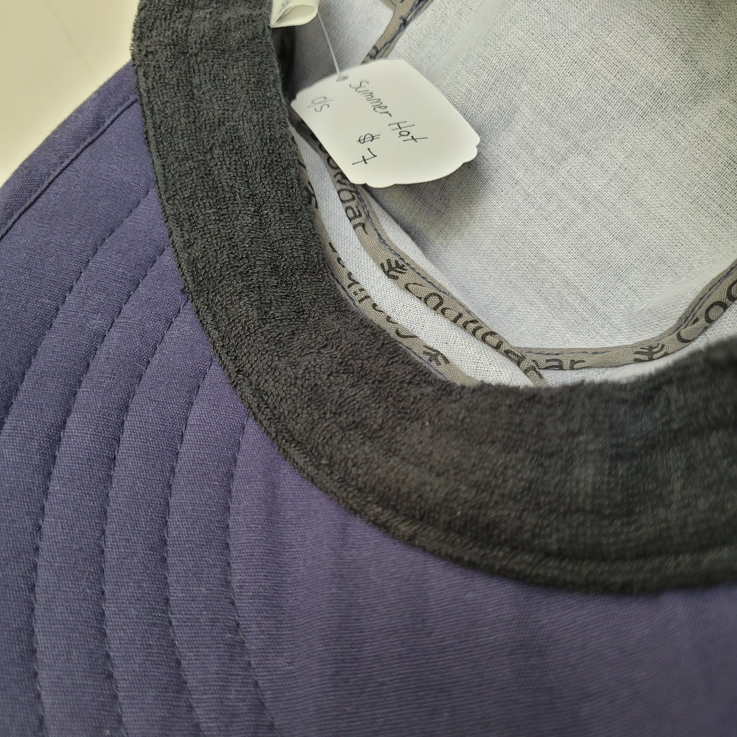 Navy Wide Brim Sun Visor Hat - Coolibar