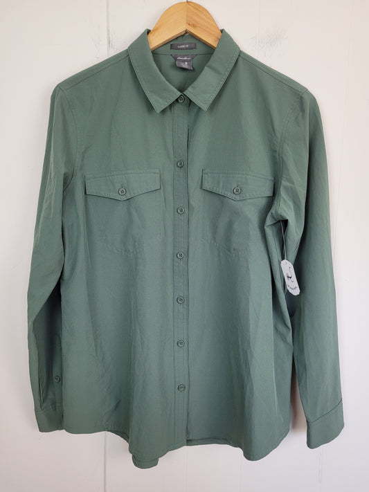 Eddie Bauer Green Departure Long Sleeve Shirt - Women’s Medium