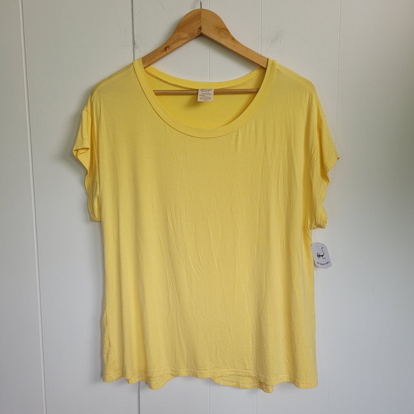 Butter Yellow Bamboo Blend Tee - Orange Fashion Village (One Size)