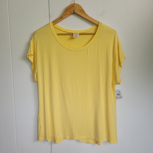 Butter Yellow Bamboo Blend Tee - Orange Fashion Village (One Size)