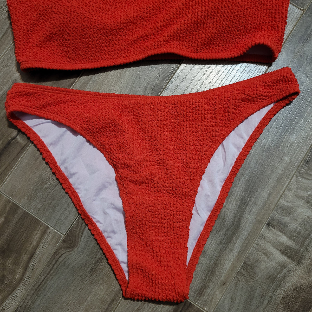 Red Textured Bikini Set - Unbranded (M)