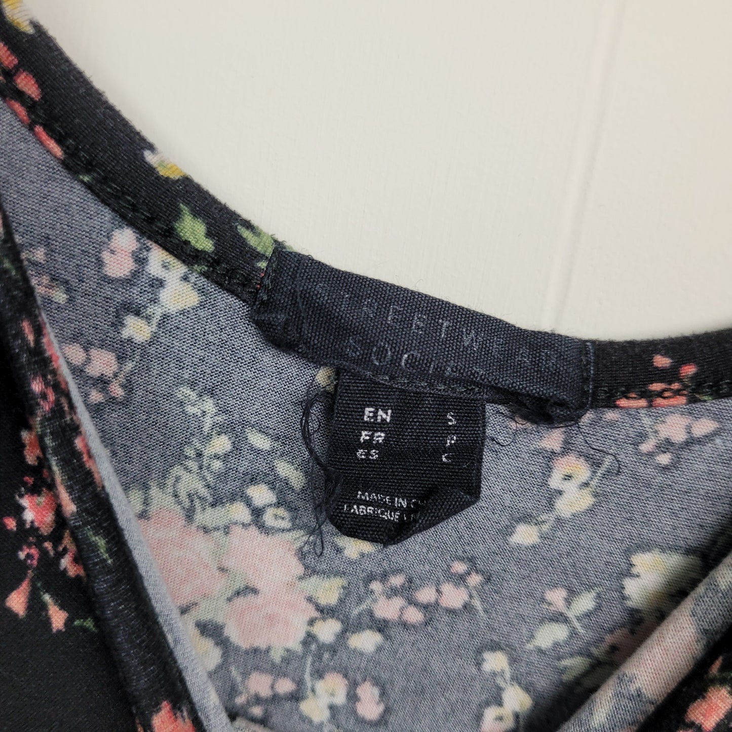 Black Floral Tiered Sundress - Streetwear Society (Small)